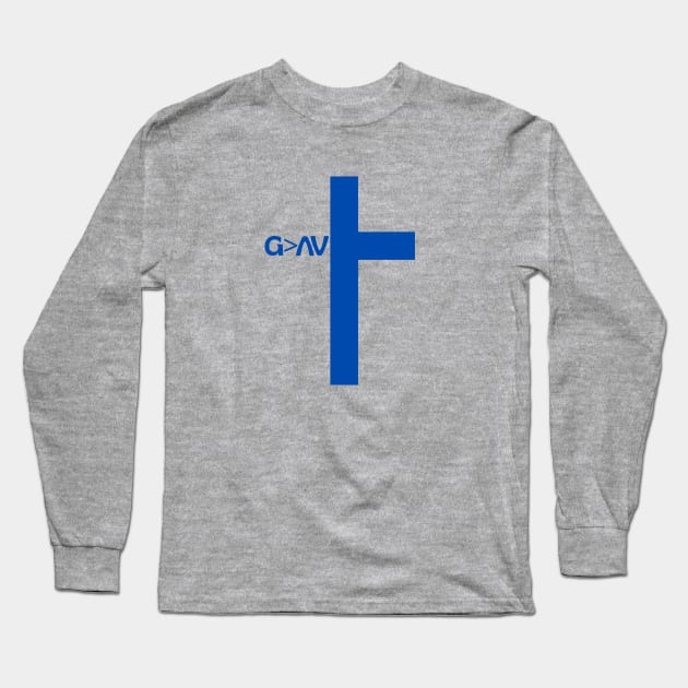 God Is Greater Than The Highs And Lows Long Sleeve T-Shirt by All Things Gospel